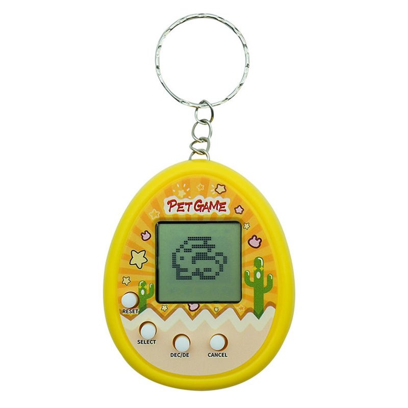 Cross-border electronic pet machine, pet egg, virtual pet raising, mini handheld electronic game console, keychain ornament